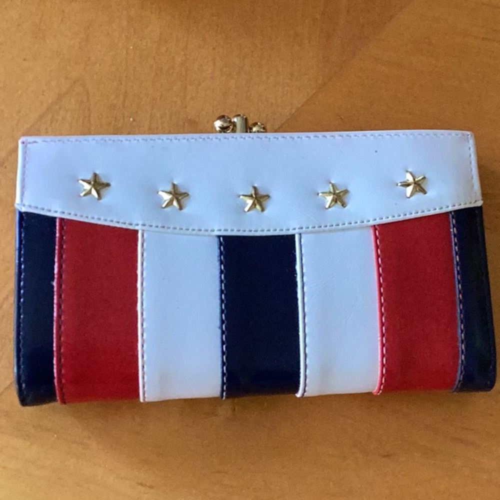 Red, White, and Blue Star-Studded Wallet vintage
